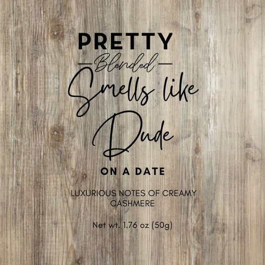 Label for soy wax melts with text about a product's scent and notes