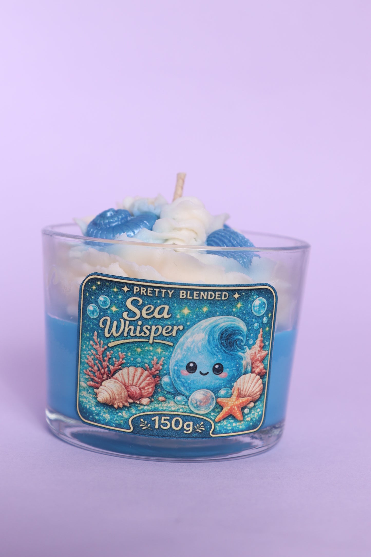 Sea Whisper Blue Soy Candle Cyprus_PrettyBlended